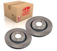 Pair of Front Brake Disc Fits Volkswagen Bora 4motion Clasico Golf Va Febi 17936