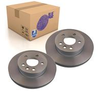 Pair of Front Brake Disc Fits Volkswagen Caravelle Transpor Blue Print ADV184394