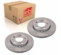 2x Brake Discs Pair Vented fits VW POLO 9N 1.2 Front 02 to 07 238.7mm Set Febi