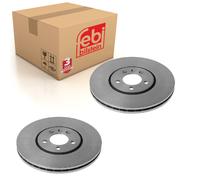 Pair of Front Brake Disc Fits Volkswagen Golf Variant syncro Jetta Pa Febi 11205