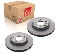 Pair of Front Brake Disc Fits Volkswagen Passat 4motion syncro Seat E Febi 18398