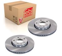 Pair of Front Brake Disc Fits Volkswagen Passat 4motion syncro Skoda Febi 08352