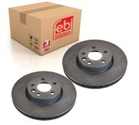 Pair of Front Brake Disc Fits Volkswagen Sharan 4motion Transporter s Febi 21941