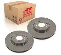 Pair of Front Brake Disc Fits Volkswagen Transporter 4motion 7J Febi 43996