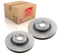 Pair of Front Brake Disc Fits Volvo S 60 XC70 OE 31499996 Febi 43966
