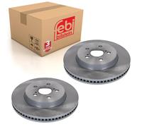 Pair of Front Brake Discs Fits Toyota Corolla OE 43512-02400 Febi 181560