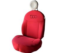 Pair of Front Seat Covers Compatible with Fiat 500 from 2007 Onwards, Red
