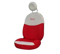 Pair of Front Seat Covers Compatible with Fiat 500 from 2007 Onwards, Red / Cream