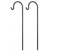 Selections Pair Of Garden Shepherds Crook Black Metal Border Hooks (2.18M)