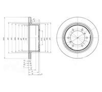 PAIR OF GENUINE DELPHI OEM SPEC BRAKE DISCS BG3105