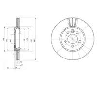 PAIR OF GENUINE DELPHI OEM SPEC BRAKE DISCS BG3503