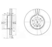 PAIR OF GENUINE DELPHI OEM SPEC BRAKE DISCS BG3628