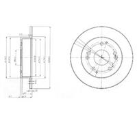 PAIR OF GENUINE DELPHI OEM SPEC BRAKE DISCS BG3746