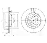 PAIR OF GENUINE DELPHI OEM SPEC BRAKE DISCS BG3747