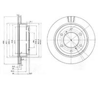 PAIR OF GENUINE DELPHI OEM SPEC BRAKE DISCS BG3813