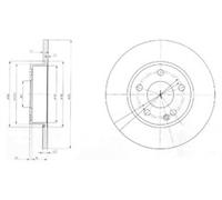 PAIR OF GENUINE DELPHI OEM SPEC BRAKE DISCS BG3840