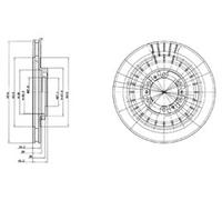 PAIR OF GENUINE DELPHI OEM SPEC BRAKE DISCS BG3847