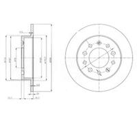 PAIR OF GENUINE DELPHI OEM SPEC BRAKE DISCS BG3862