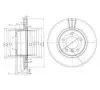 PAIR OF GENUINE DELPHI OEM SPEC BRAKE DISCS BG3870