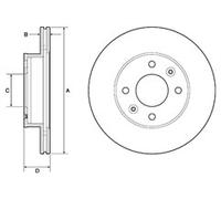 PAIR OF GENUINE DELPHI OEM SPEC BRAKE DISCS BG3935C