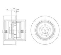 PAIR OF GENUINE DELPHI OEM SPEC BRAKE DISCS BG3969