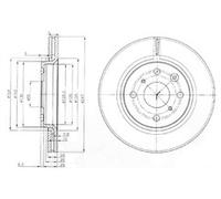 PAIR OF GENUINE DELPHI OEM SPEC BRAKE DISCS BG3976