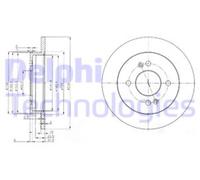 PAIR OF GENUINE DELPHI OEM SPEC BRAKE DISCS BG3981C
