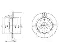 PAIR OF GENUINE DELPHI OEM SPEC BRAKE DISCS BG4003