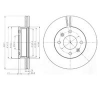PAIR OF GENUINE DELPHI OEM SPEC BRAKE DISCS BG4009