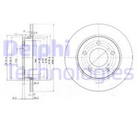 PAIR OF GENUINE DELPHI OEM SPEC BRAKE DISCS BG4025C
