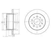 PAIR OF GENUINE DELPHI OEM SPEC BRAKE DISCS BG4061