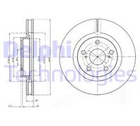 PAIR OF GENUINE DELPHI OEM SPEC BRAKE DISCS BG4114C