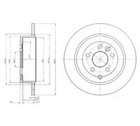 PAIR OF GENUINE DELPHI OEM SPEC BRAKE DISCS BG4124C