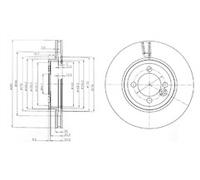 PAIR OF GENUINE DELPHI OEM SPEC BRAKE DISCS BG4146C