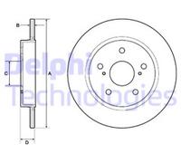 PAIR OF GENUINE DELPHI OEM SPEC BRAKE DISCS BG4183C