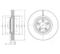 PAIR OF GENUINE DELPHI OEM SPEC BRAKE DISCS BG4203C