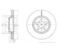 PAIR OF GENUINE DELPHI OEM SPEC BRAKE DISCS BG4236C