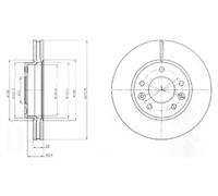 PAIR OF GENUINE DELPHI OEM SPEC BRAKE DISCS BG4261