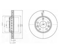 PAIR OF GENUINE DELPHI OEM SPEC BRAKE DISCS BG4265