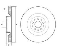 PAIR OF GENUINE DELPHI OEM SPEC BRAKE DISCS BG4556