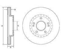 PAIR OF GENUINE DELPHI OEM SPEC BRAKE DISCS BG4565C