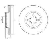 PAIR OF GENUINE DELPHI OEM SPEC BRAKE DISCS BG4569C