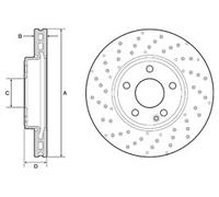 PAIR OF GENUINE DELPHI OEM SPEC BRAKE DISCS BG4657C