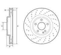 PAIR OF GENUINE DELPHI OEM SPEC BRAKE DISCS BG4658C