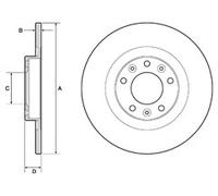 PAIR OF GENUINE DELPHI OEM SPEC BRAKE DISCS BG4662C