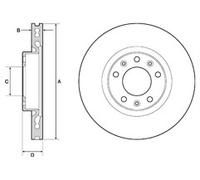 PAIR OF GENUINE DELPHI OEM SPEC BRAKE DISCS BG4669C