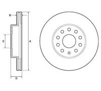 PAIR OF GENUINE DELPHI OEM SPEC BRAKE DISCS BG4701C