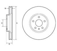 PAIR OF GENUINE DELPHI OEM SPEC BRAKE DISCS BG4702C