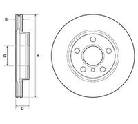PAIR OF GENUINE DELPHI OEM SPEC BRAKE DISCS BG4704C