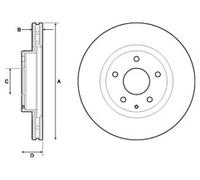PAIR OF GENUINE DELPHI OEM SPEC BRAKE DISCS BG4713C